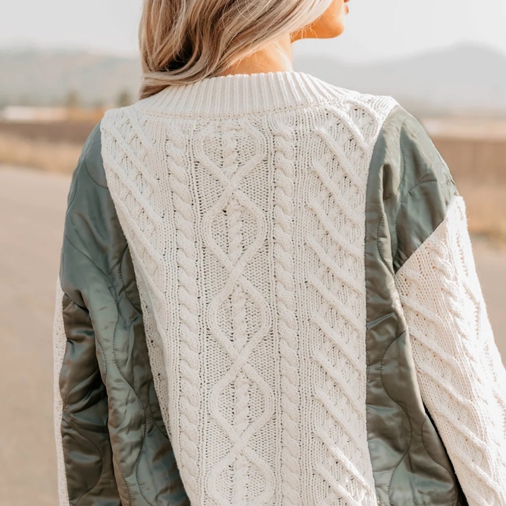 POL Cozy Cream V-Neck Sweater - Picture 6 of 7